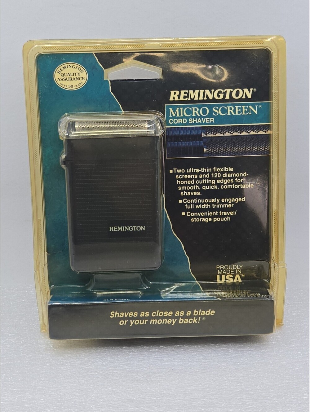 Vintage Remington Micro Screen Cord Shaver XLR-810BP Made In USA NOS